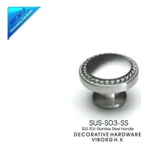 4 pieces/lot) VIBORG SUS304 Stainless Steel Drawer Knobs & Cabinet Handles &Drawer Pulls & Cabinet Pulls, SUS-S03-SS