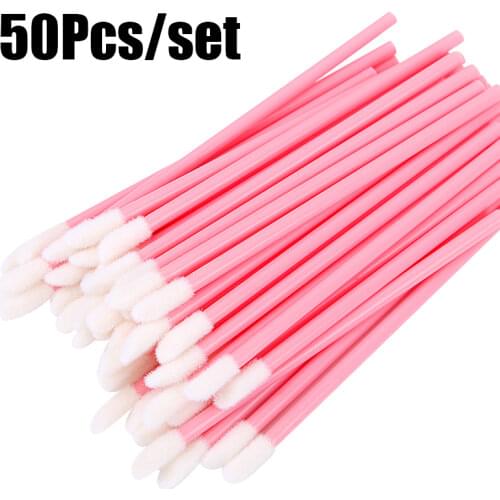50pcs/set Disposable Lip Gloss Makeup Brushes Cosmetics Lipstick Eyeshadow Brush Lash Extension Mascara Applicator Beauty Tools
