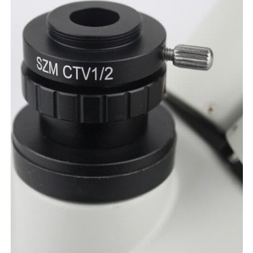 SZM CTV 1/2 1/3 1X Adapter 0.3X 0.5X C mount Lens Adapter For Trinocular Stereo Microscope HDMI VGA USB Video Camera