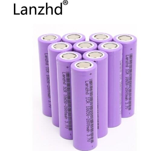 10PCS Rechargeable Batteries for LG HG2 18650 Li-ion 3.7v Batteries lithium ICR 26F Battery for Led Flashlights 2600MAH Capacity