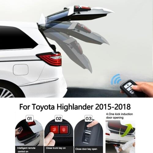 Car Accessories Electric Tail Gate Lift For Toyota Highlander 2015-2018 Electric tailgate operated trunk Electronic