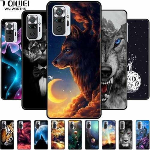 For Xiaomi Redmi Note 10 Pro Case Wolf Tiger Soft Silicone TPU Back Cases for Redmi Note 10 Phone Case Note10 Pro Max Coque capa