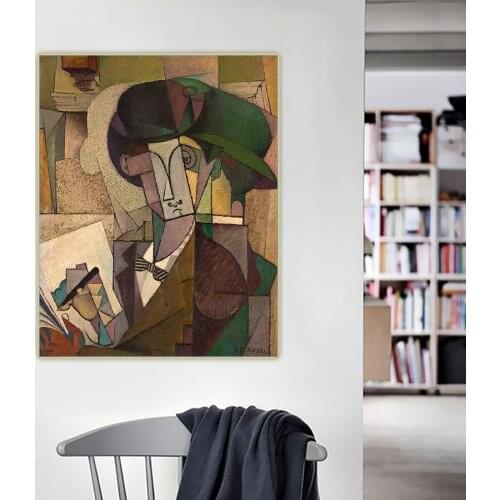 Diego Rivera《Young Man with a Fountain Pen》Canvas Art Oil Painting Artwork Poster Picture Wall Hanging Decor Home Decoration