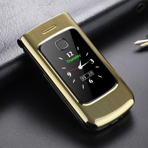 Flip touch screen mobile phone dual SIM dual screen FM MP3 player SOS Russian keyboard cheap GSM E9 Cell phones Phone