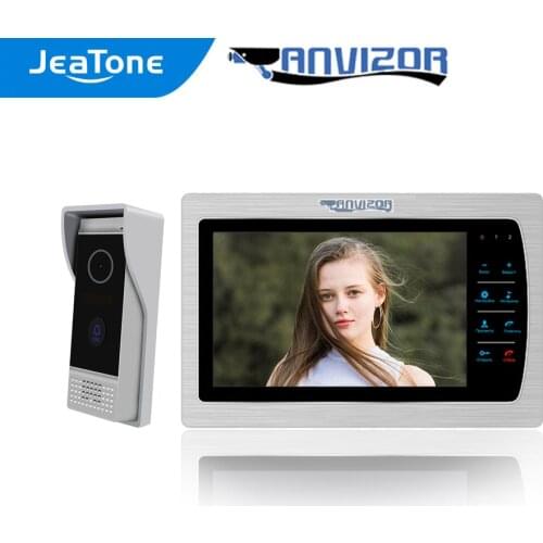 Jeatone 720P Russian Video Intercom Kit for Apartment/Home AC220V Video Door Phone with Motion Detection & Night Vision Function