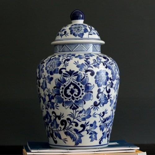 Chinese Traditional Ceramic Porcelain Storage Jar Ginger Jar
