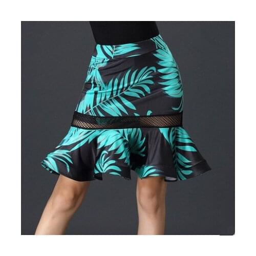 Adult Classic Latin dance competition skirt Ballroom dance skirt woman sexy salsa tango rumba Cha Cha asymmetrical skirt