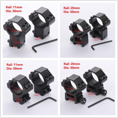 Hunting Scope Mounts for Picatinny 11mm 20mm Rail Optics Scope Pipe Dia 24.5mm 30mm Mount Adapter for Barrel Accessories