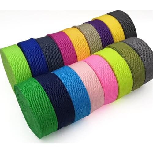 20mm Wide 5 Yards Polypropylene Webbing Light Grey for Bags Sewing Belt Dog Collars Strapping Dark Rose Fruit Green Violet