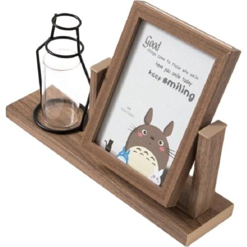 Kawaii Photo Frame Horizontal Vertical Format Iron and Wood Rabbit Frame Cartoon Photo Inner Frame Hand Made Beside Table Decor