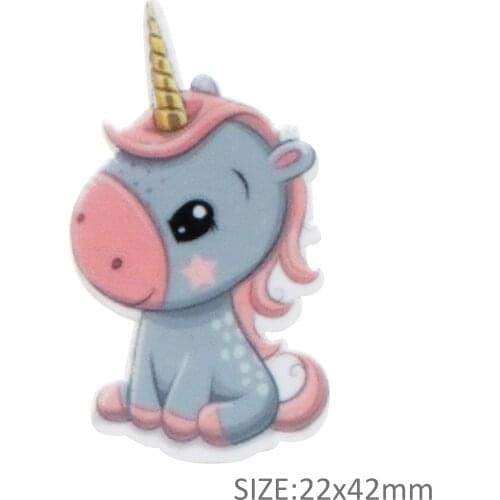 Cute Alpaca Unicorn Acrylic Flatback Planar Resins For DIY Gift Bow-knot Jewelry Accessories Phone Case Decoration,5Yc18554