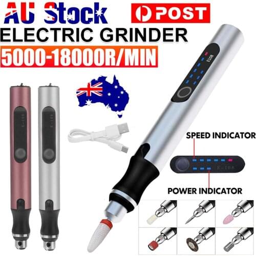 3 Speed 18000rpm Mini Electric Grinder Cordless Grinding Machine Carving Engraving Pen Trimming Polishing Micro Drilling Tool