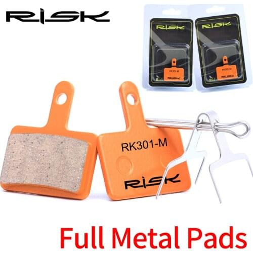RISK 1 Pair (2pcs) Mountain Bicycle Bike Full Metal Disc Brake Pad Lining Copper Fiber for M445/355/395