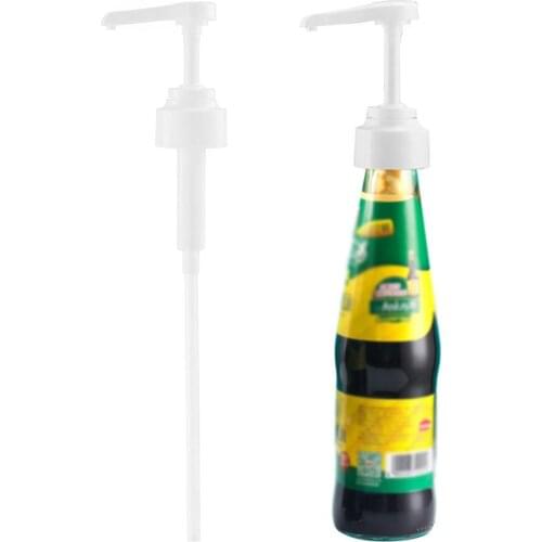 Plastic Manually Hydraulic Sauce Bottle Pump Dispenser Oyster Sauce Bottle Pressure Nozzle Kitchen Accessories