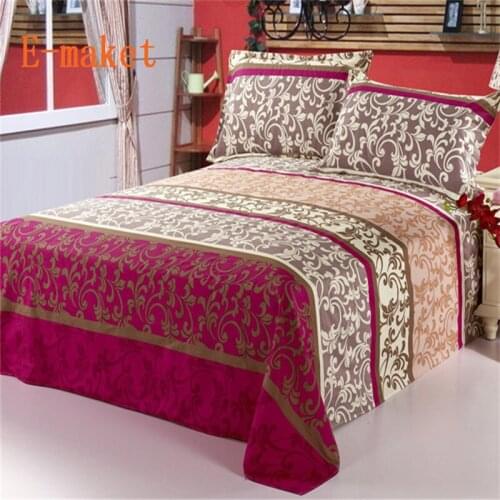 100%cotton bedsheet Bohemia Green red Printing stripe flower Pattern Beddingset ,Kids/adult high Quality Soft Bed Sheets 1pc