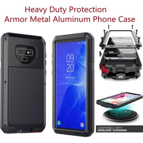 Heavy Duty Protection Armor Metal Aluminum Phone Case for Samsung Galaxy S20 S8 S9 S10 S10E/S20 S8 S9 S10 Plus S20 Ultra Note 10