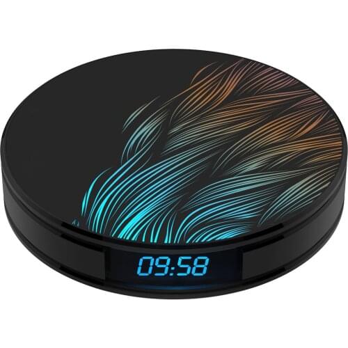 RK3318 Android 10.0 TV Box 2.4G 5G Dual Band WiFi 4+32GB Quad-core 64-bit Bluetooth-compatible TV Set Top Box EU Plug