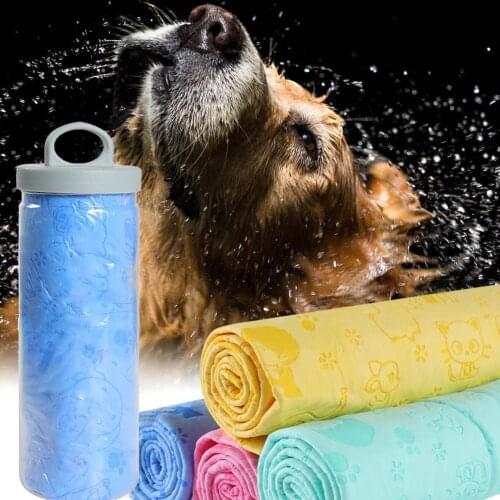 Ultra Absorbent Quick Drying Printing Super Soft Puppy Cat Pet Polyester Towel Bathrobe Quick-drying Hair Prevent Pet Get Colds