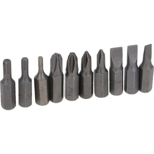 Utoolmart 1set/2set New Mini Socket Screwdriver Set Chrome-vanadium Alloy Steel 10-piece/Suit Screwdriver Bits Set Sand Blasting