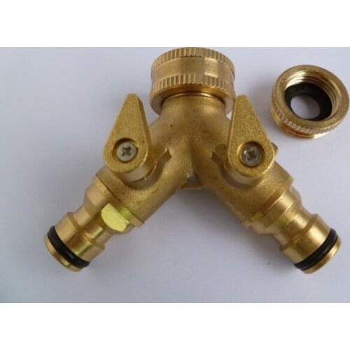 Vidric Washing machine faucet joint 1 to 2 ways with valve water separator car wash water gun quick connector faucet interface