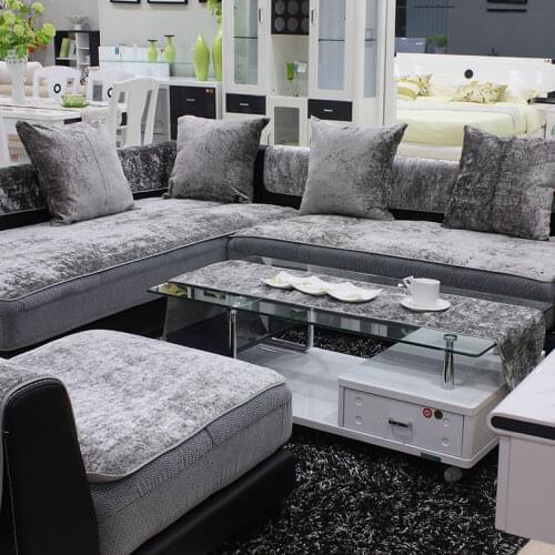 European style Four seasons sofa cover Anti-skid leather Plush towel sofa cover modern slipcover custom made L shape sofacover