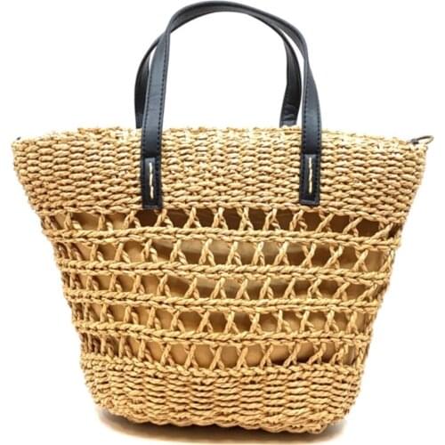 Womens Straw Shoulder Bag
