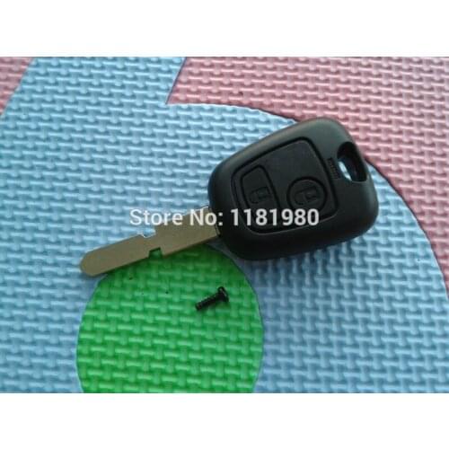 1Pc New Replacement Blank 2 Buttons Remote Key Shell Fob Case Uncut Blade NE78 For Peugeot 407 107 205 206 207 307 406 No Logo