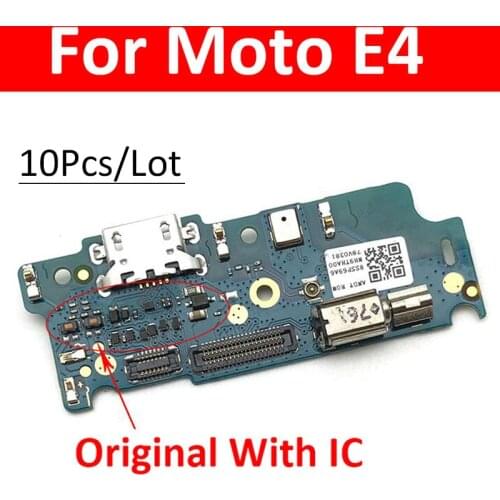 10Pcs/Lot, New For Motorola Moto E4T XT1766 / E4 / E4 Plus Charging Port USB Connector Dock Board Flex Cable Replacement Parts