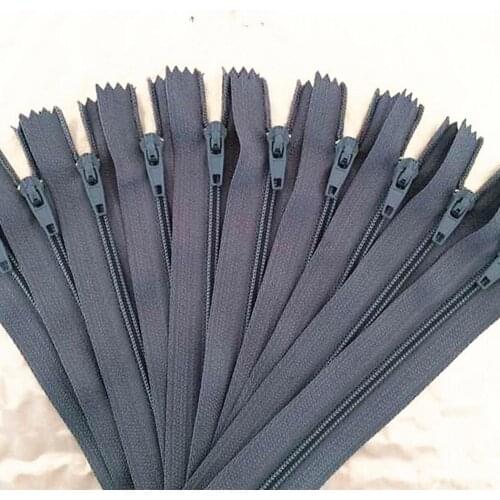 10 pieces. 20 cm (8 inches) gray Nylon Zippers Tailor Sewer Craft Crafters & FGDQRS