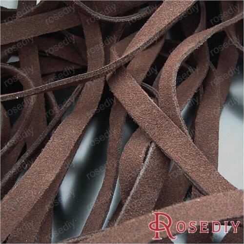 Wholesale 1000*8*1.5mm Brown Quadrate Imitation Leather Cord Diy Jewelry Findings Accessories 5 pieces(JM4745)