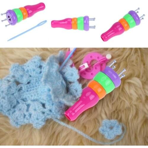 ABS Plastic Yarn Wool Knitter Knitting Doll Dolly Craft Loom Rope Braided Maker Knitting Tools Sewing Accessories