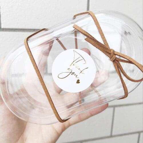 Free shipping 1200pcs/lot Creative decorative Thank you sticker ice cream food sealing sticker sticker sticker baking sticker