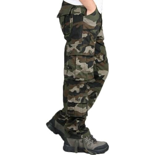 Camouflage Pants Men Casual Camo Cargo Trousers Hip Hop Joggers Streetwear Pantalon Homme Multi-pocket Military Tactical Pants