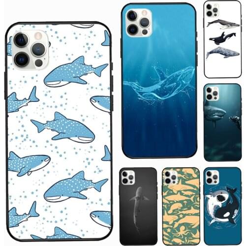 Shark and Killer Whale Case For Apple iPhone 12 11 Pro Max XS X XR 6S 7 8 Plus 5S SE 2020 Silicone Phone Cover