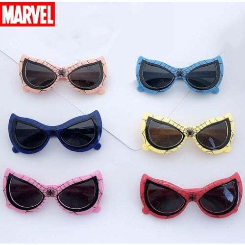 Disney Spiderman Boys and Girls Sunglasses Cartoon Anime Figure Fashion Personality Decorative Glasses Kids Sunglasses