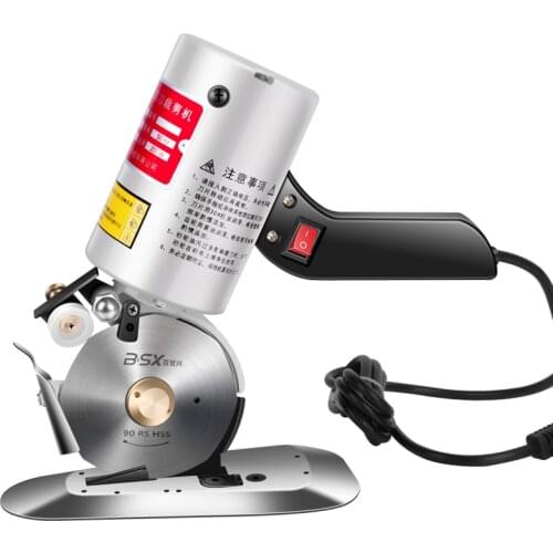 Electric Scissors 200W 90mm Blade Electric Cloth Cutter Fabric Round Knife Cutting Machine Power