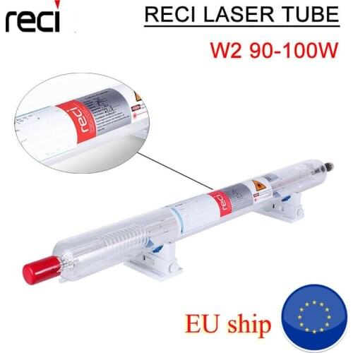 EU ship Reci W2/T2 90W-100W CO2 Laser Tube Wooden Box Packing Dia. 80mm/65mm CO2 Laser Engraving Cutting Machine