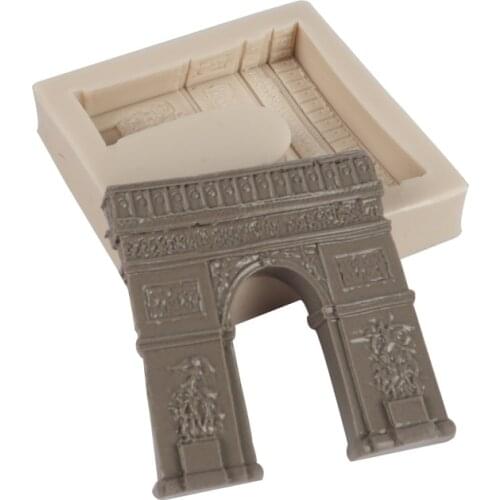 Cake Mold Diy Arc de Triomphe Shape Fondant Silicone Mould Chocolate Baking Tools Cake Decoration Epoxy Mold Tools Pastry Mold