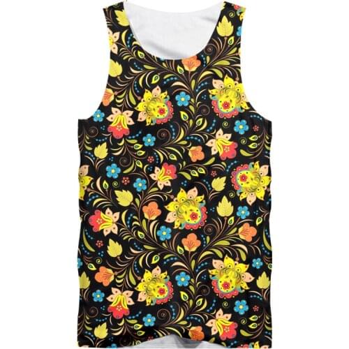 IFPD EU Size Cool 3D Print Plants Black Tank Top Men Casual Vest Hiphop Streetwear Plus Size Sleeveless Tops Clothes Drop Ship