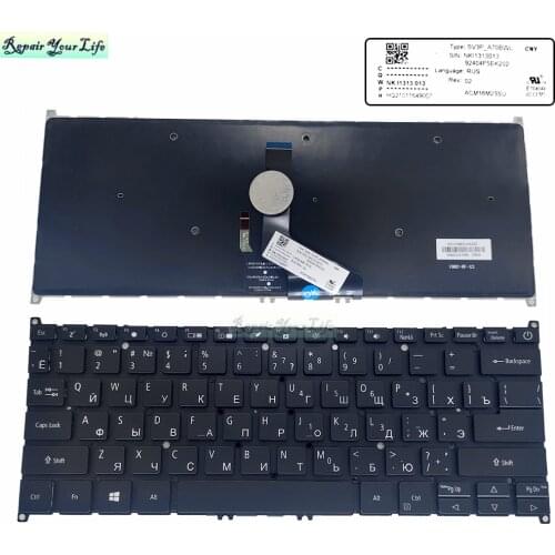 English Russian UK Backlit keyboard for Acer swift 5 SF514-52 laptop keyboards backlight US RU GB British SV3P-A70BWL NKI1313013