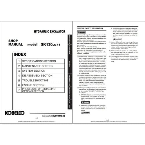 Kobelco 17.57 GB PDF Updated 2021 Excavator Shop Manual