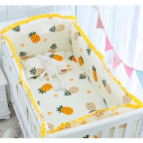 6/9PCS pineapple Baby Sleeping Bedding Sets boy girls bed decoration baby crib bumper boy room decor 120*60/120*70cm