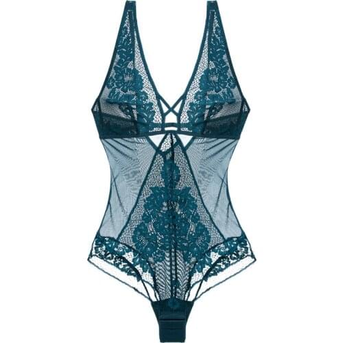 Lace Bodysuit for Women Sexy Lace Teddy Lingerie Naughty Negligee Bodysuit