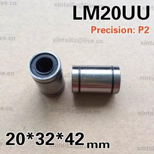 [LM20UU-P2]10PCS Free Shipping chrome steel Gcr15 LM203242 LM20UU SDM20UU linear bearing 20mm*32mm*42mm