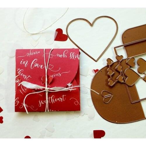 Mmao Crafts Metal Steel Cutting Dies New Heart love envelope Stencil For DIY Scrapbooking Paper/photo Cards Embossing Dies