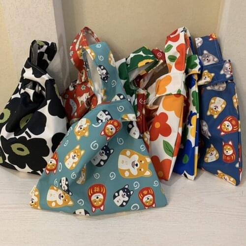 Fashion Hand Bag Women Cute Dog Eco Grocery Totes Shopping Bag Female Handbag for Walking Carry Pouch Key Phone Coin Purse