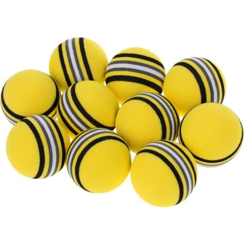 10 Pieces EVA Foam Sponge Golf Balls for Swing Practice Training