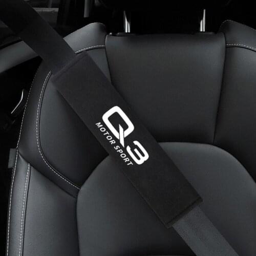 2pcs Car Seat Belt Pads Seat Shoulder Strap Pad Cushion Cover for Audi Q3 Q5 Q7 A4 B6 B8 B7 A6 C5 C6 C7 A3 A5 Accessories
