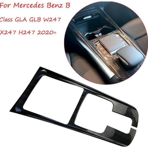 Car Interior Stickers Water Cup Holder Panel Central Control Panel Frame For Mercedes Benz B Class GLA GLB W247 X247 H247 2020