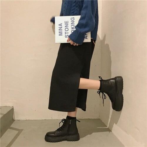 2021 New Martin Boots Female Summer Wear Breathable Student Black Short Boots Female British Fan Car Boots All-Match Retro